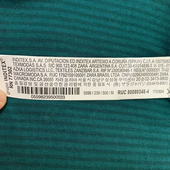 Zara Emerald Green Embroidered Eyelet Tassel Long Sleeves Peasant Top - Picture 12 of 13